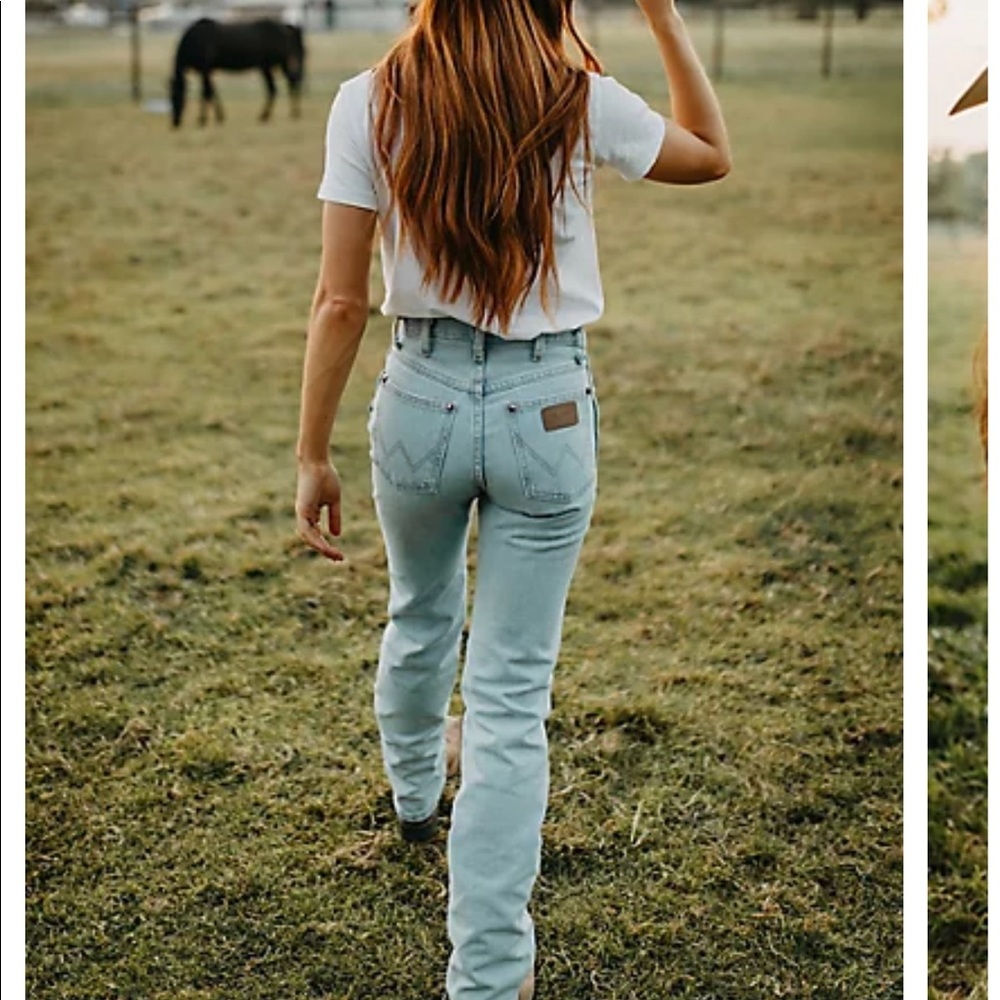 Wrangler cowboy cut slim fit jeans in bleach